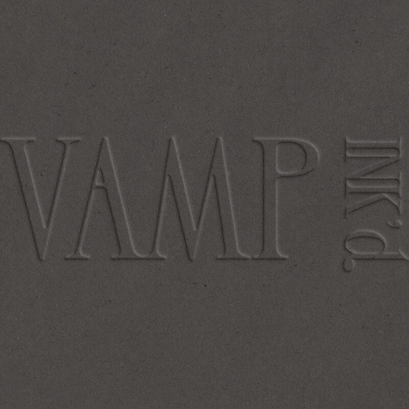 Services website page design laptop mockup for Vamp Cosmetic