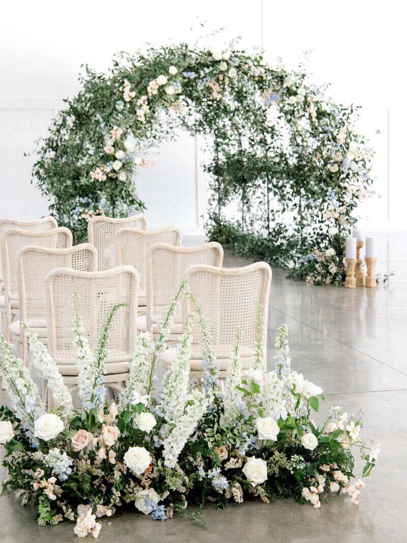 Flower arrangement designed by event planners in chicago area