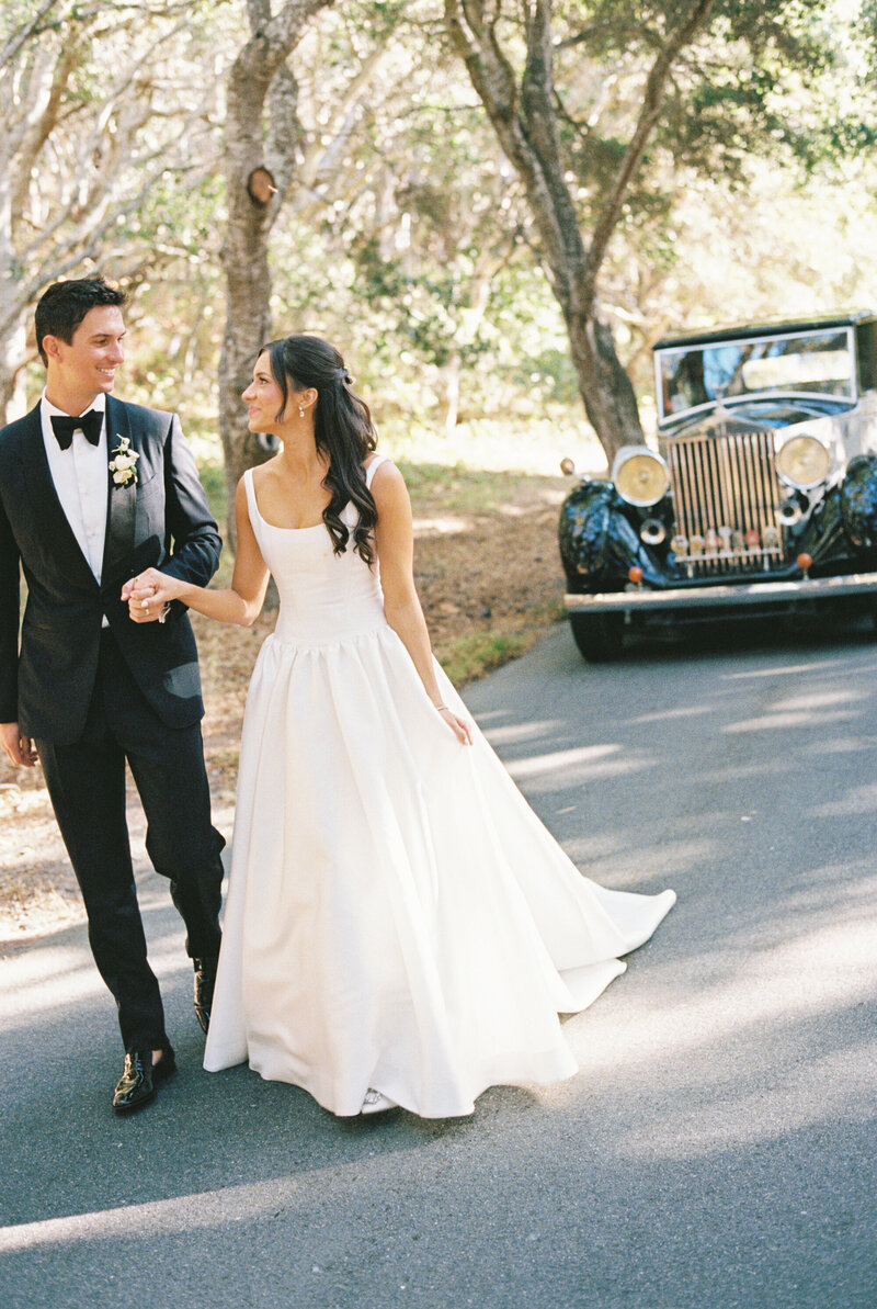 Bride and groom at Gardener Ranch in California