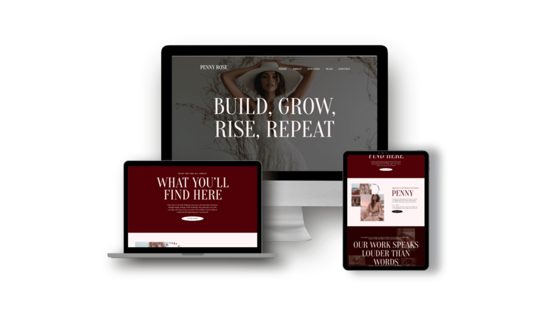 Penny Website Mockup