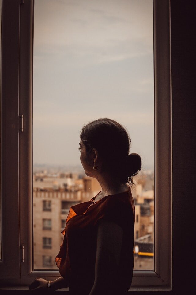 Femme anxieuse