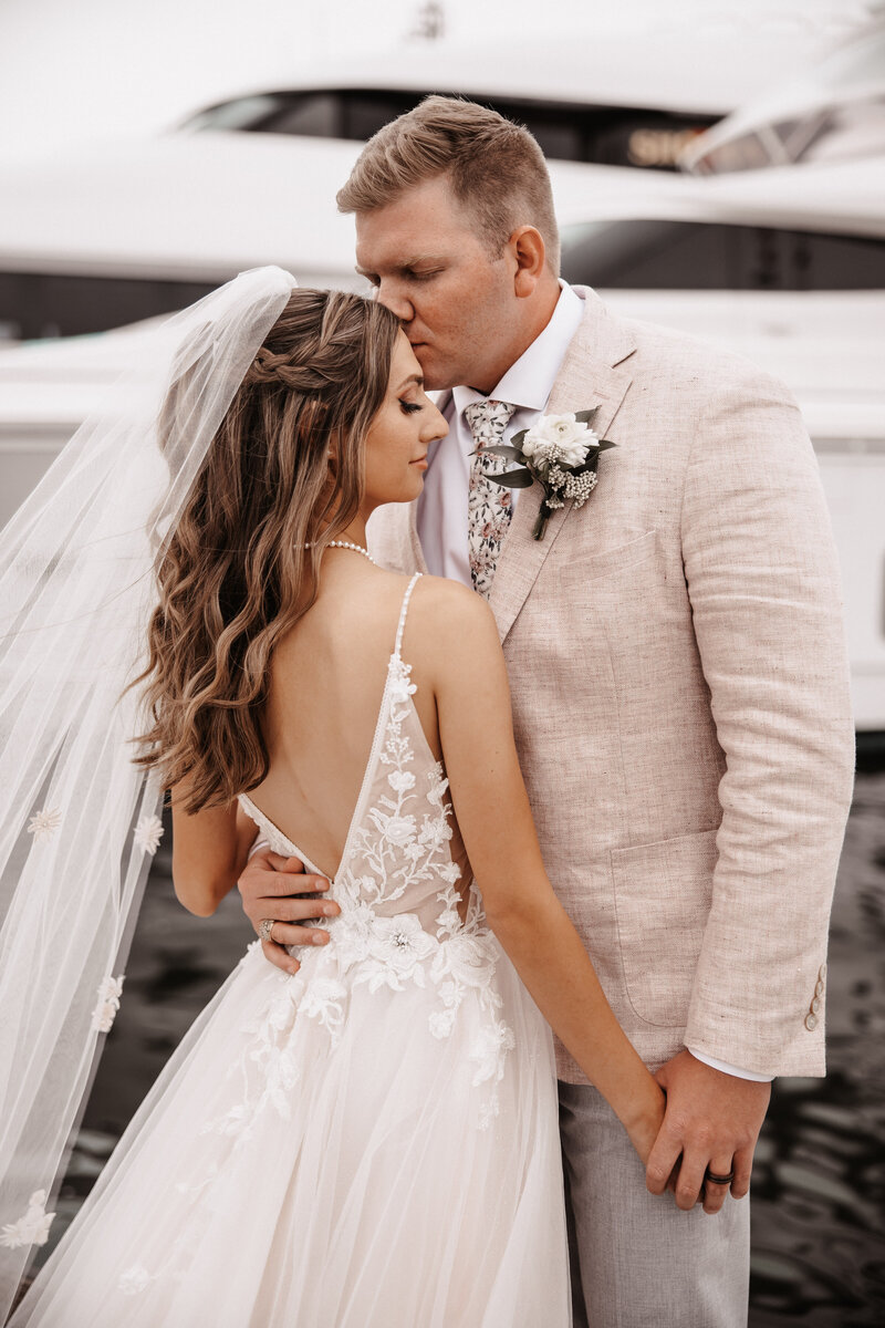 Brunette Bride Hairstyling by Cole Saad