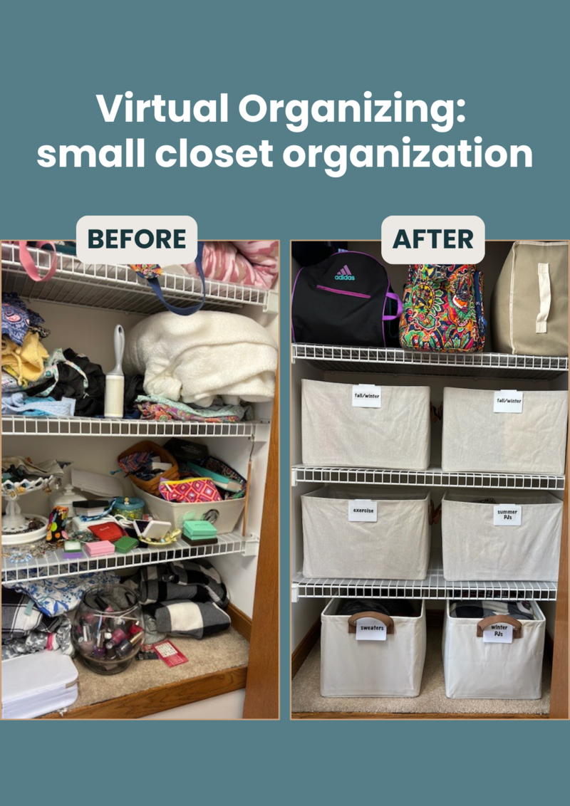 home organization for small closet organization virtual organizing