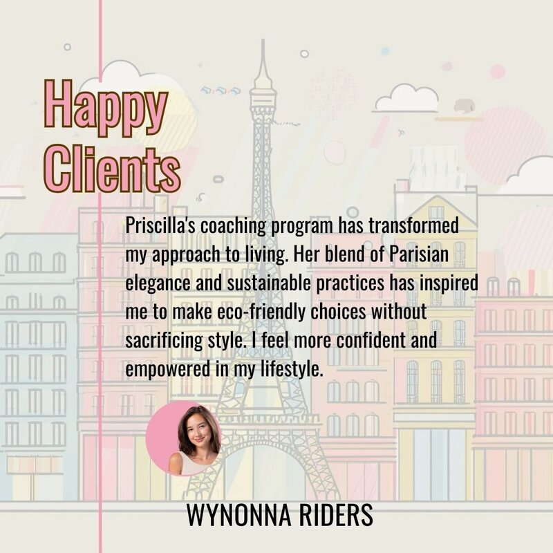 Client Review of Priscilla Dubois’ Eco-Conscious Style Coaching in Star of Paris Template