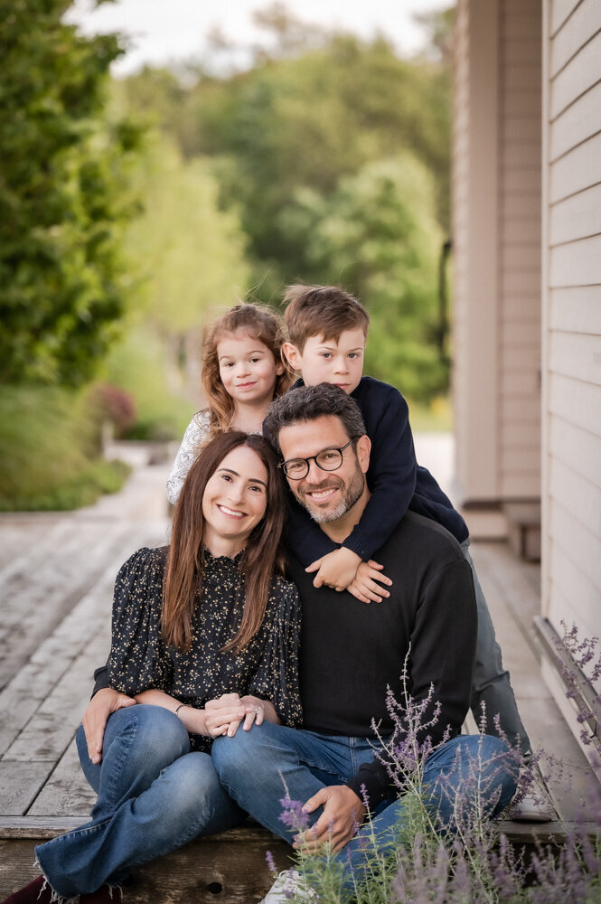 Family photos at home in Creemore