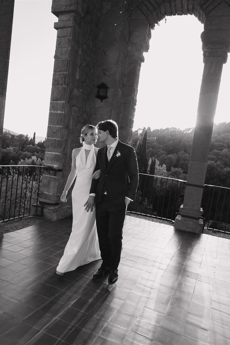 A groom having fun at his wedding