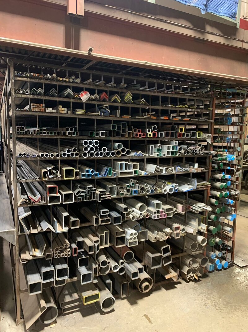 Welding in progress at Ace Welding shop in Traverse City