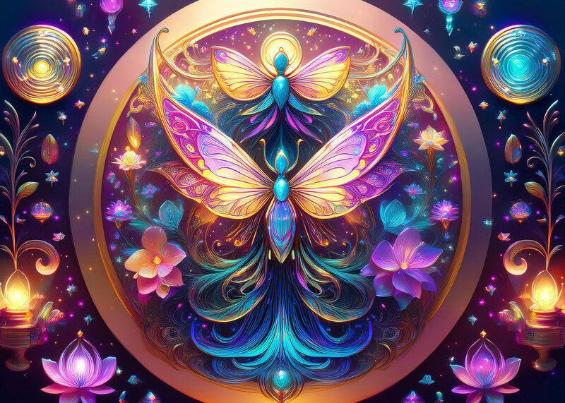 Magical Fairy Dish Design Element in Fairy Star Showit Template for Coaches