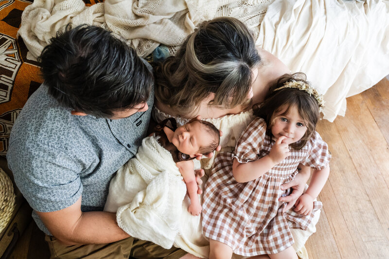 Newborn family portrait