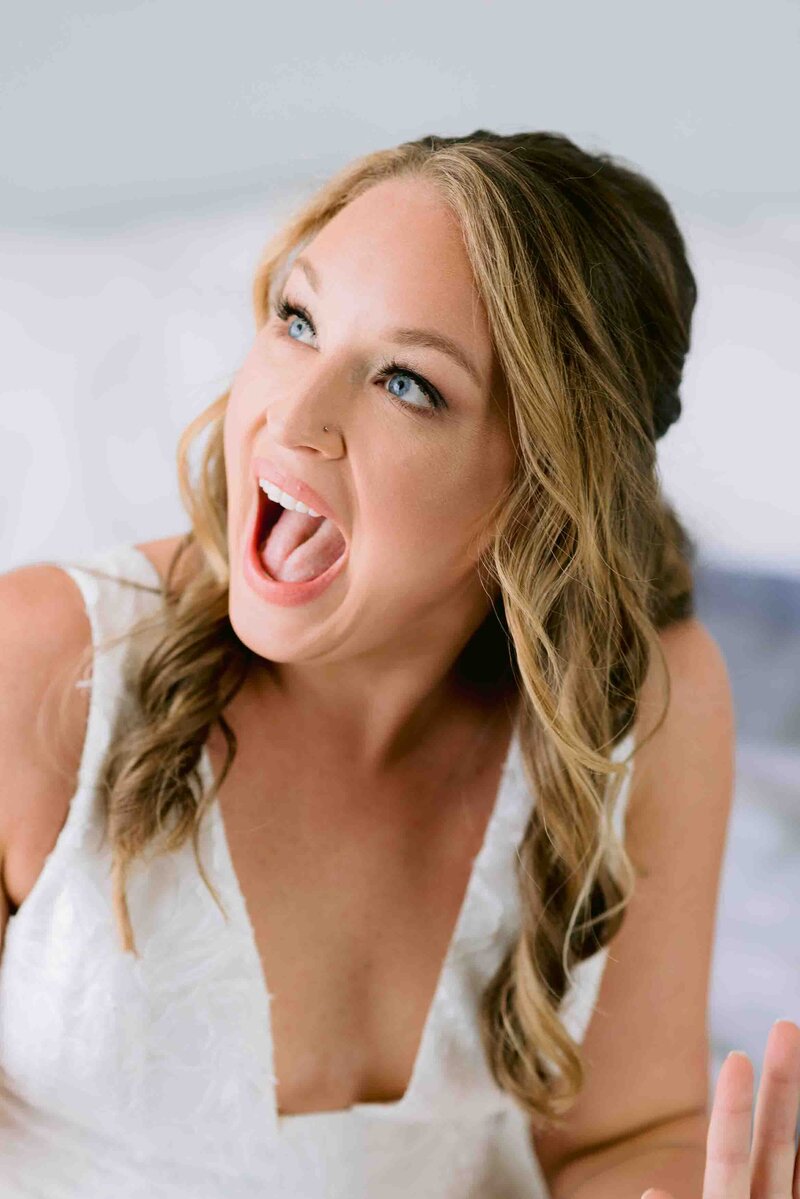 bride smiling