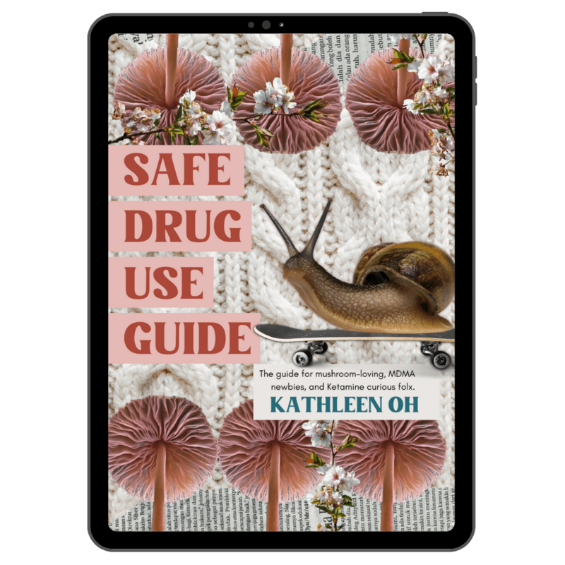 iPad mockup with the Safe Drug Use Guide cover