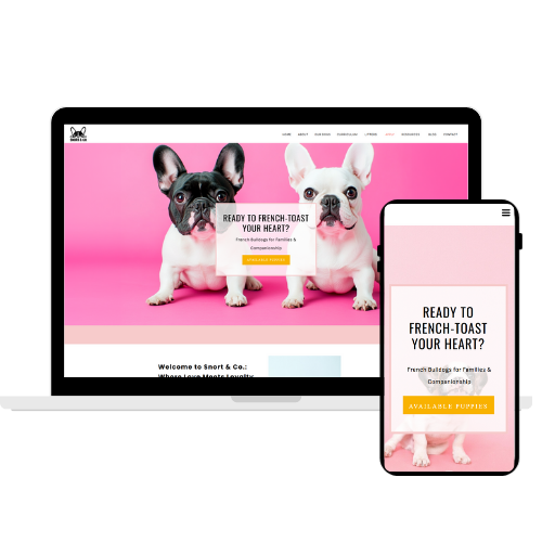 Boss Breeders modern website template mock ups
