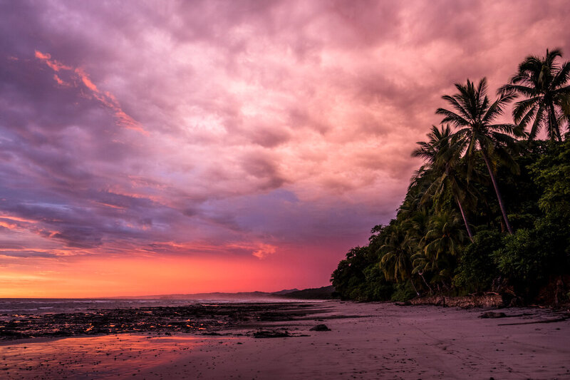 beach sunset blue spirit costa rica