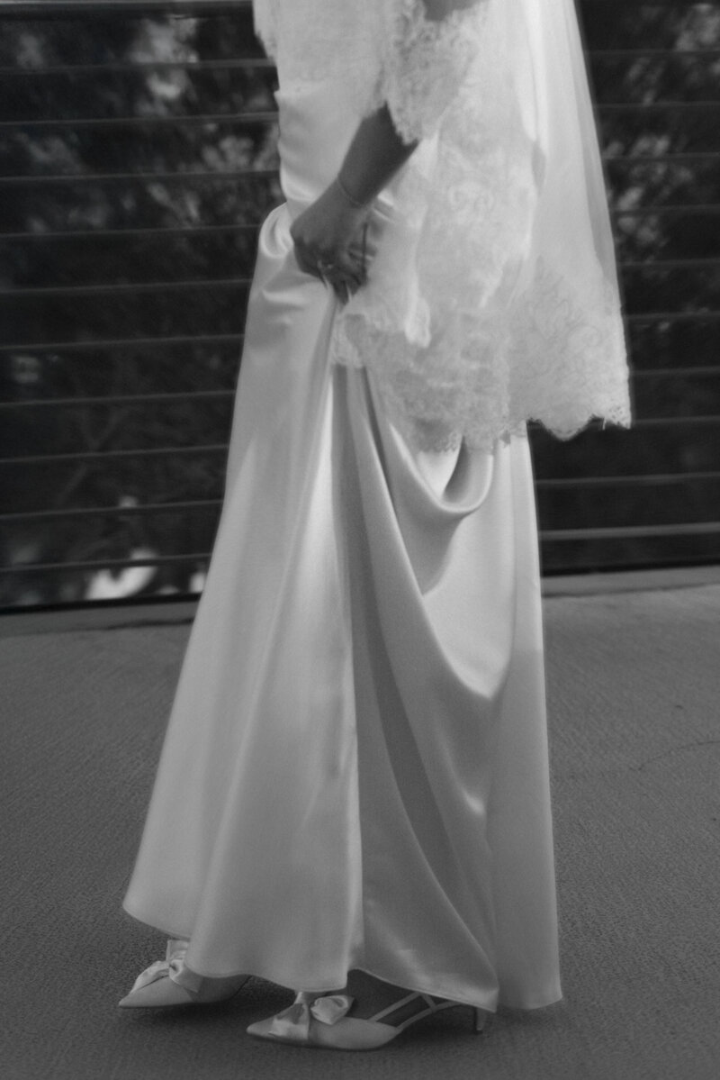 editorial photo of bride in wedding dress