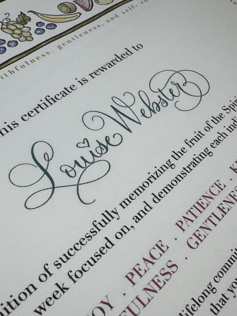 certificate calligraphy 2