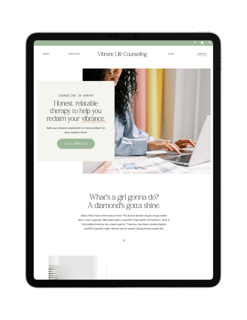 therapist website template