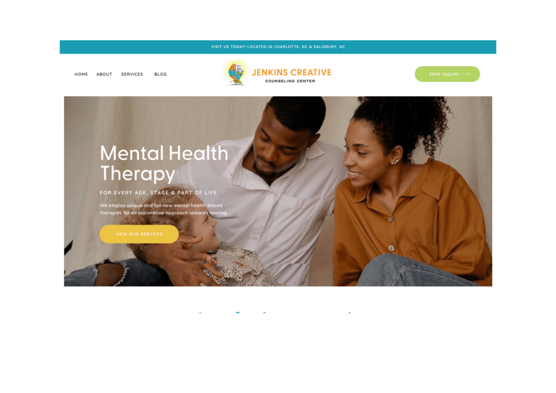 Custom Showit Website Design for Mental Health Counseling Center