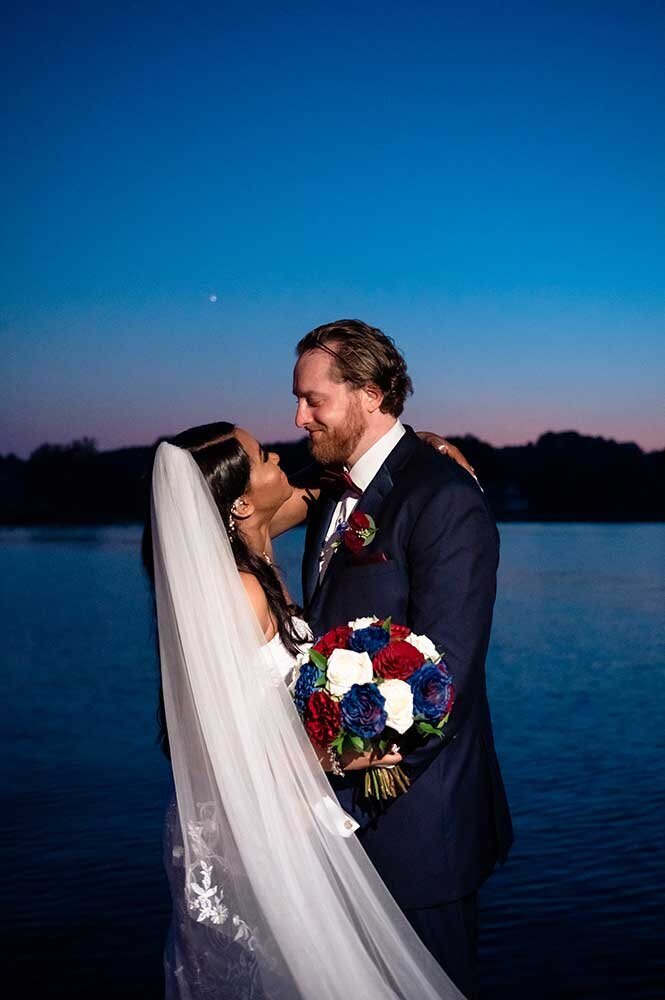 Richmond and Jacksonville Wedding Photography - bride and groom on marina