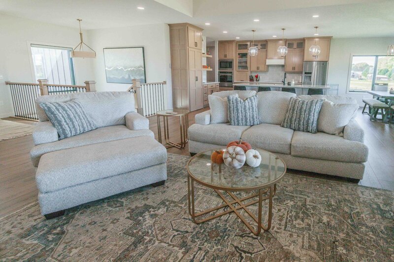 Golden Buffalo living room interior design