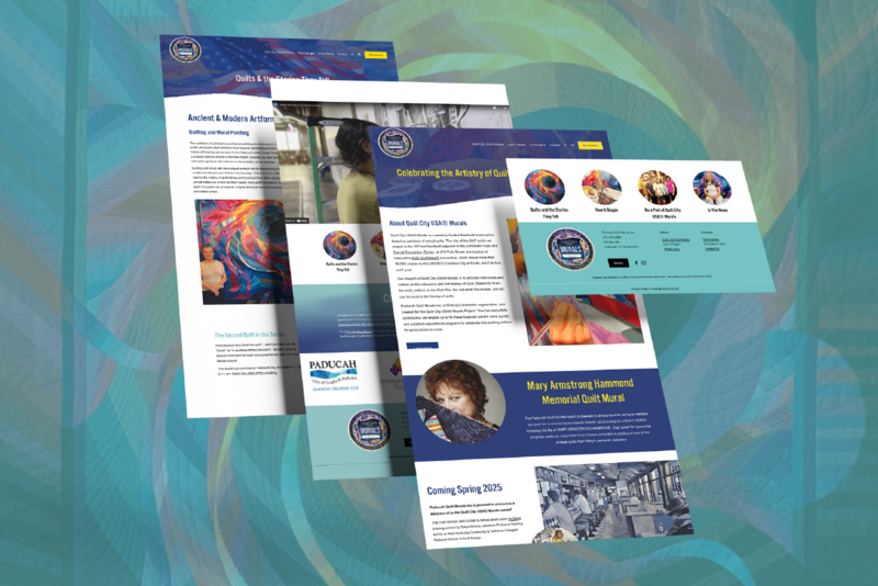 Quilt City USA Murals home page website designed by Amanda Newman Design in Paducah, Kentucky