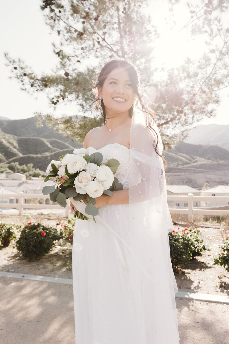 Sunset bridal portrait in Temecula California
