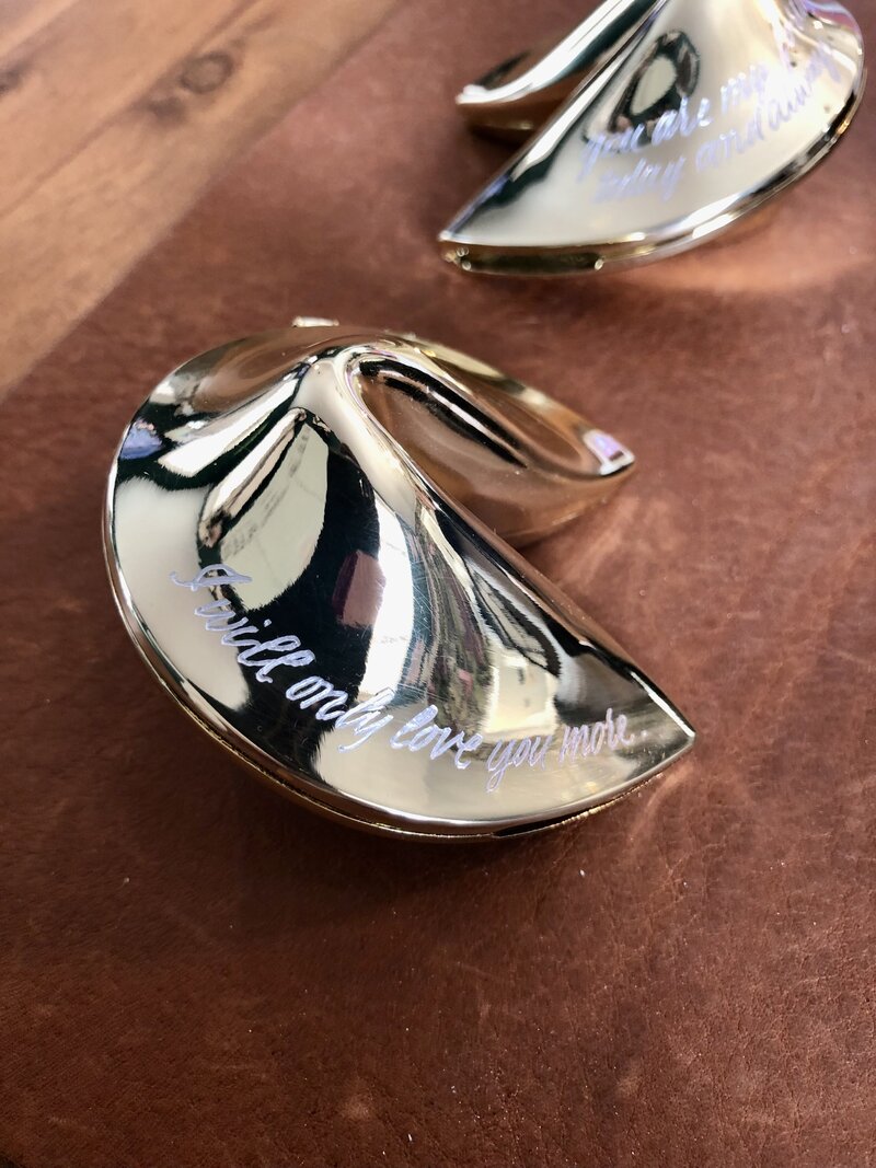 engraved fortune cookie keepsake