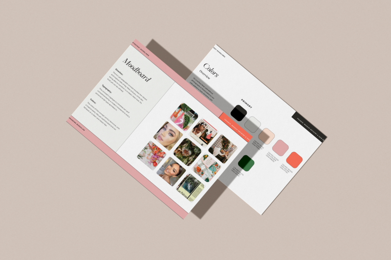 Frankie Key West Guidelines Mockup of Moodboard and color palette