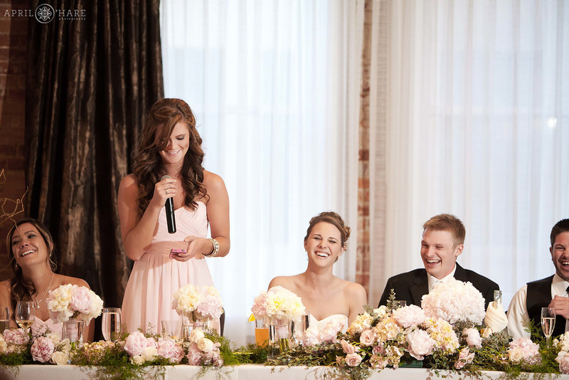 Toasts at the Mining Exchange Hotel Wedding