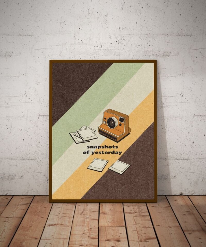 Camera + Text Print