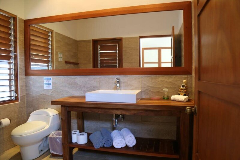 Retreat center bathroom facilities for yoga teacher training students in Costa Rica