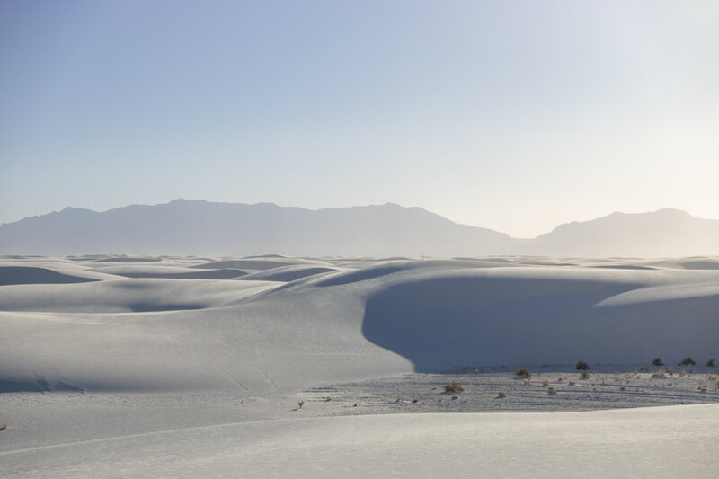 Sunset landscape at White Sands National Park