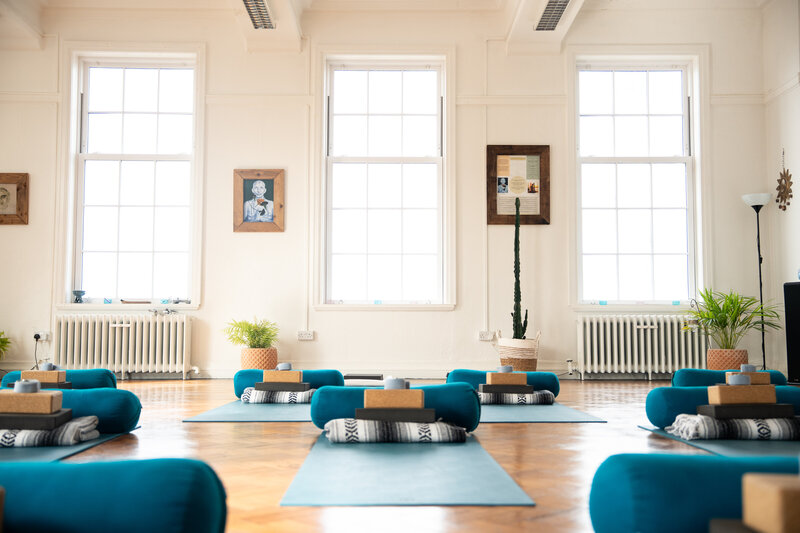 Interior of Yoga Rise Studio