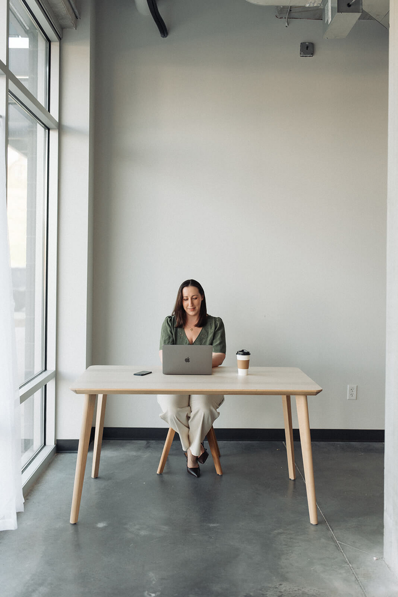 Chloe Dechow working on Pitch Kit to teach business owners how to pitch yourself to the media