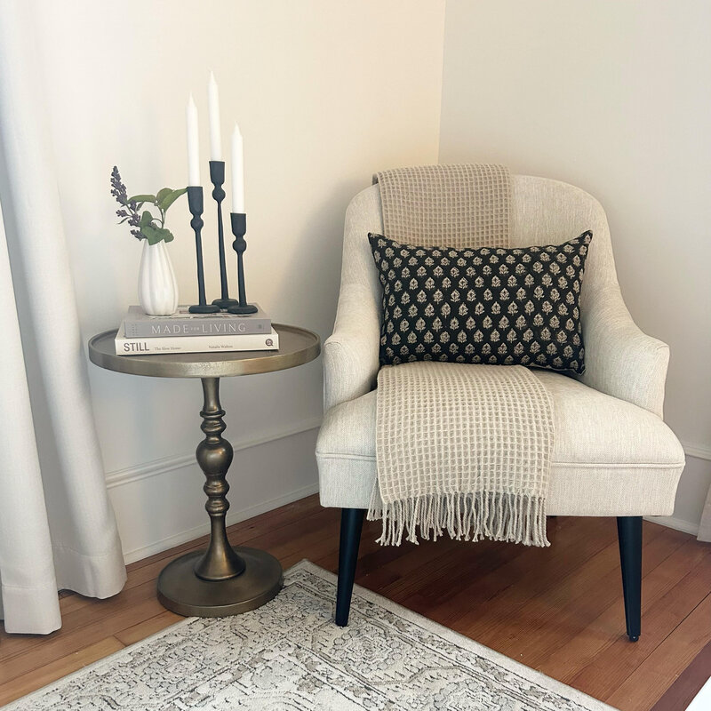 Cozy chair with a side table
