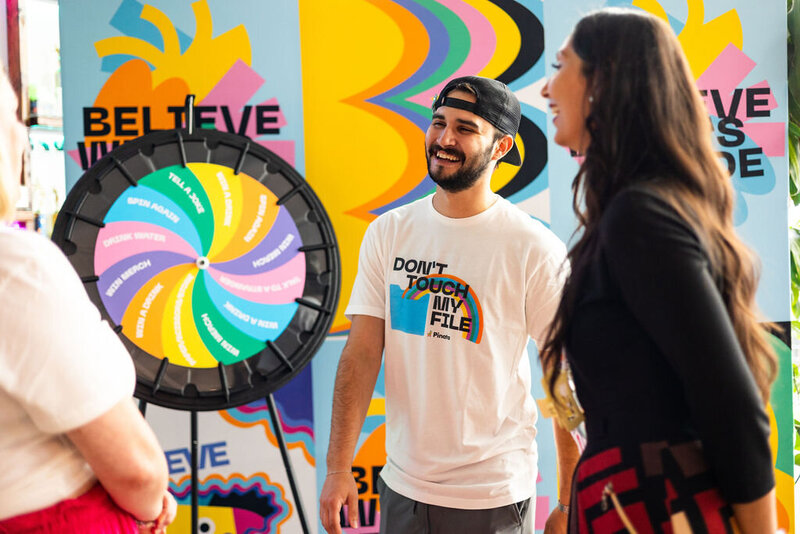 High-impact activations and branded décor for a corporate launch event in NYC