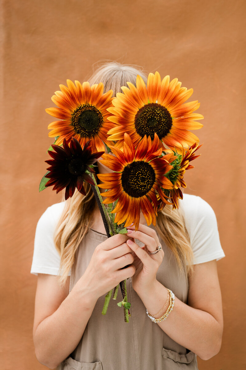 Creative image of florals for florist and garden designer brand photoshoot