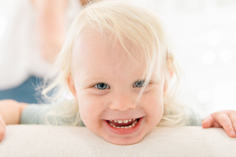 toddler playing tea party