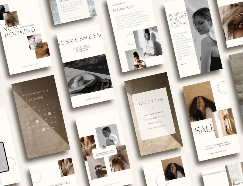 Minimalistische Instagram story templates