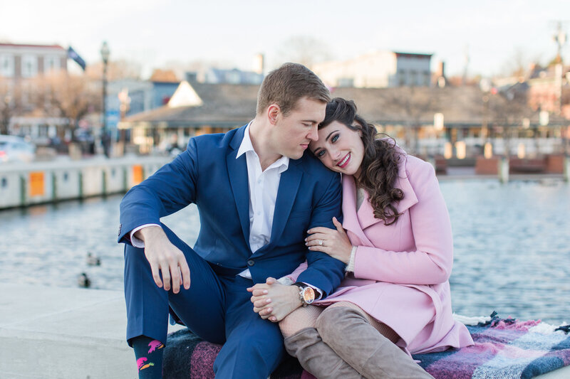 Downtown Annapolis winter engagement photos by Christa Rae Photography