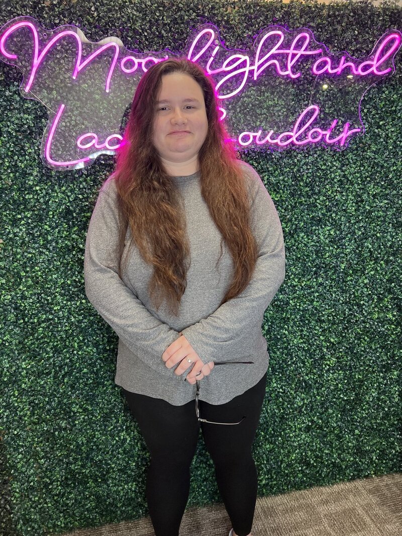 Alicia before her boudoir session