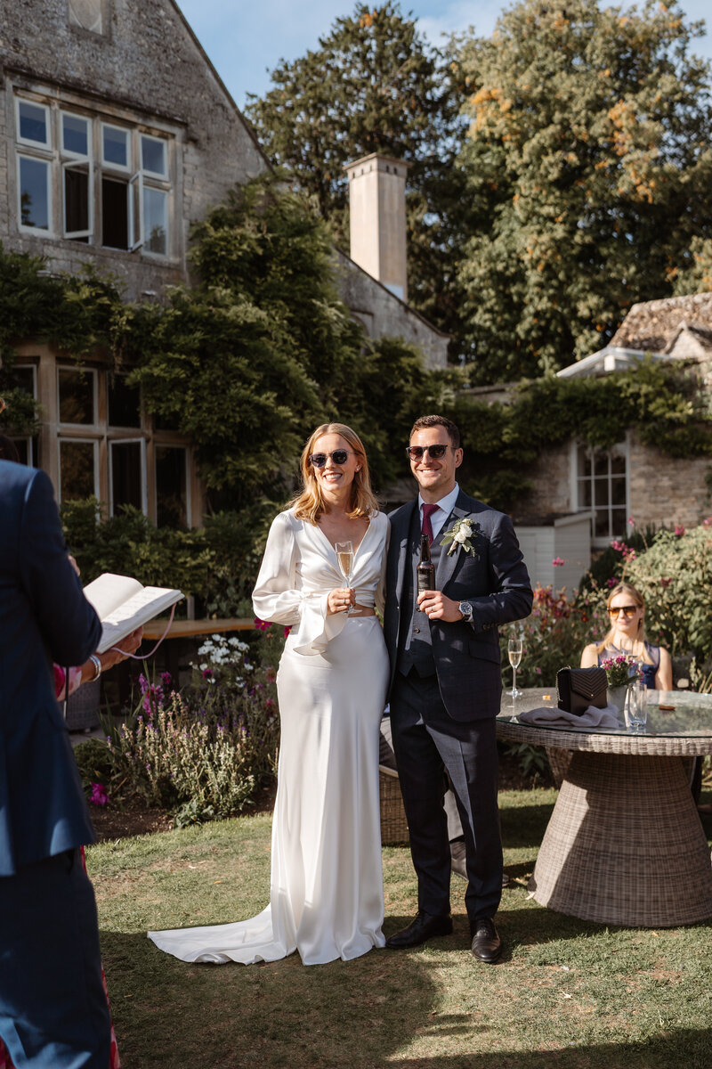 Barnsley House Cotswolds Wedding Photography - Outdoor Ceremony and Speeches