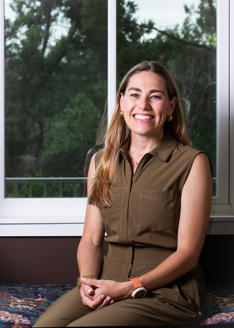 lauren ramirez. white female smiling at camera. business headshot by Sean Mendoza photography