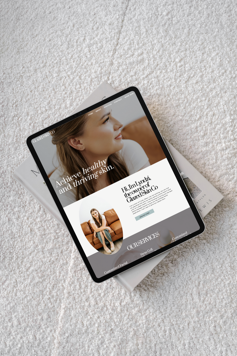 Showit web design for esthetician