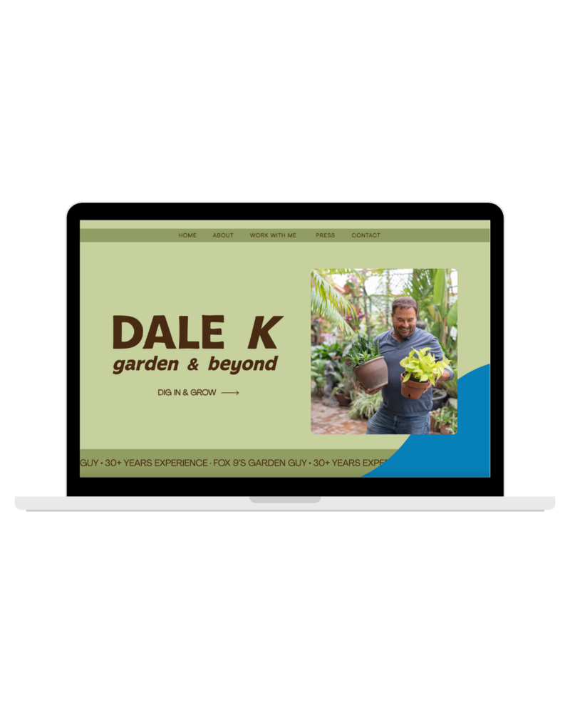 Minnesota Website Designer designed by Carleen Olson for Dale K the Garden Guy. 