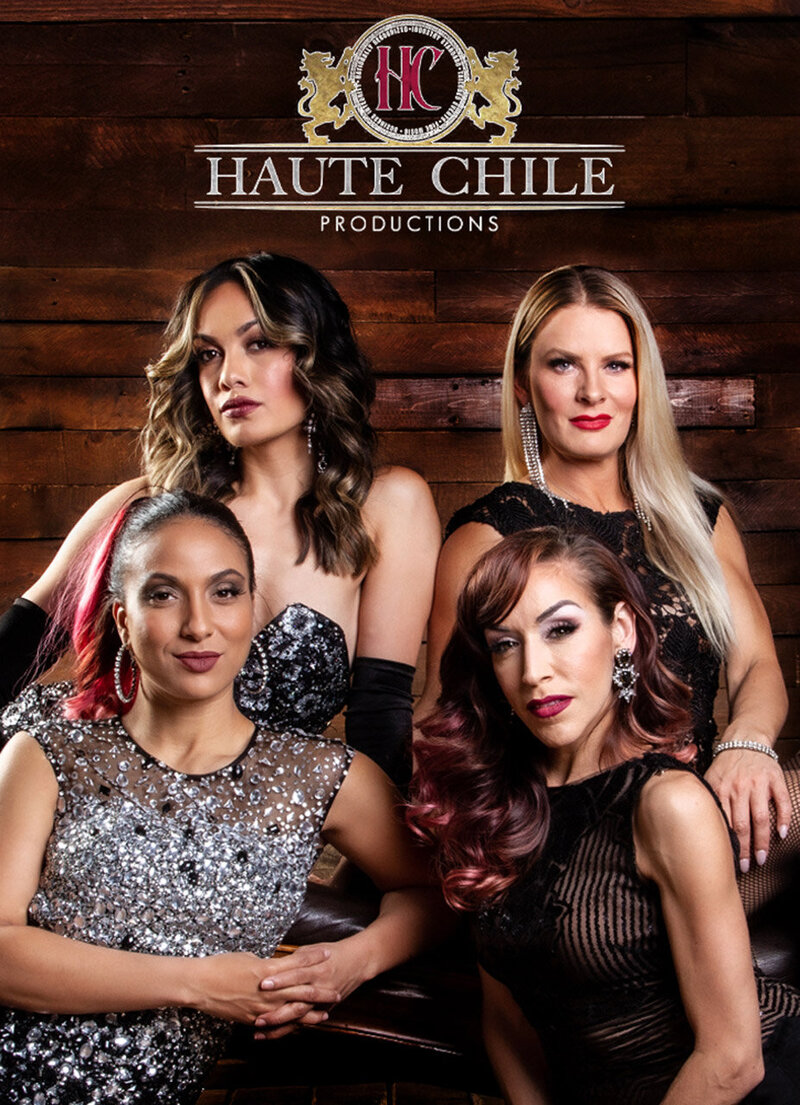 Group Branding Image Haute Chile Productions Four Female Members Sitting Together