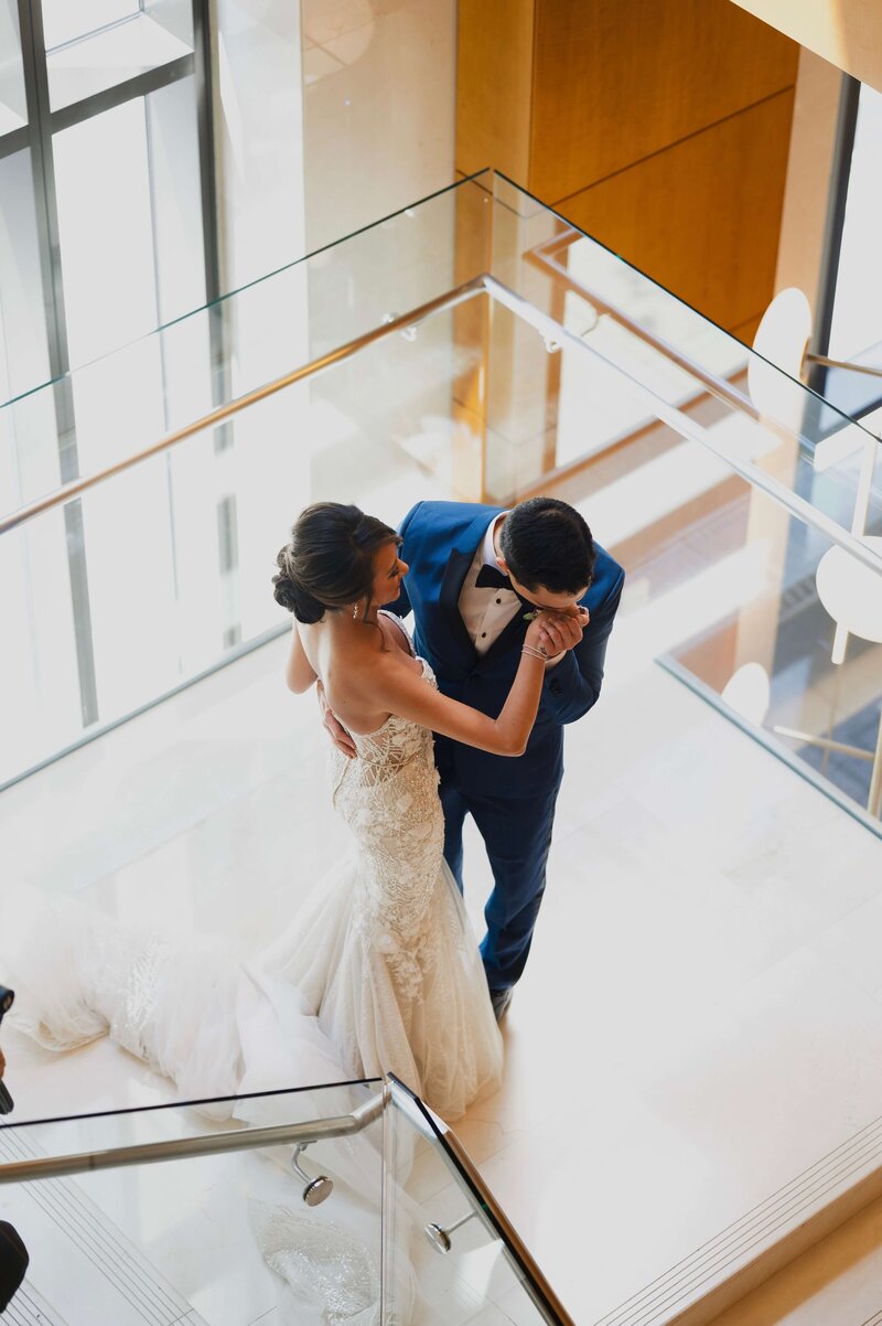Bride and Groom First Look Reaction