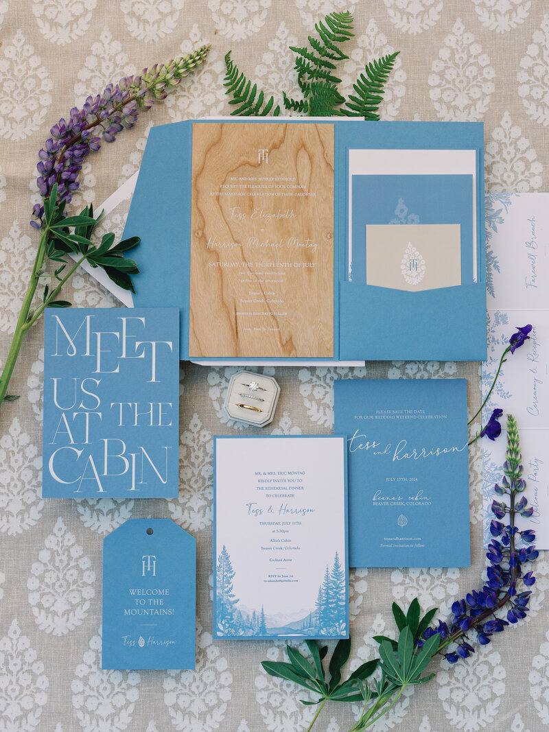 Light Blue Wedding Stationery Mountain Inspired by @wedluxecreative for @gobella3