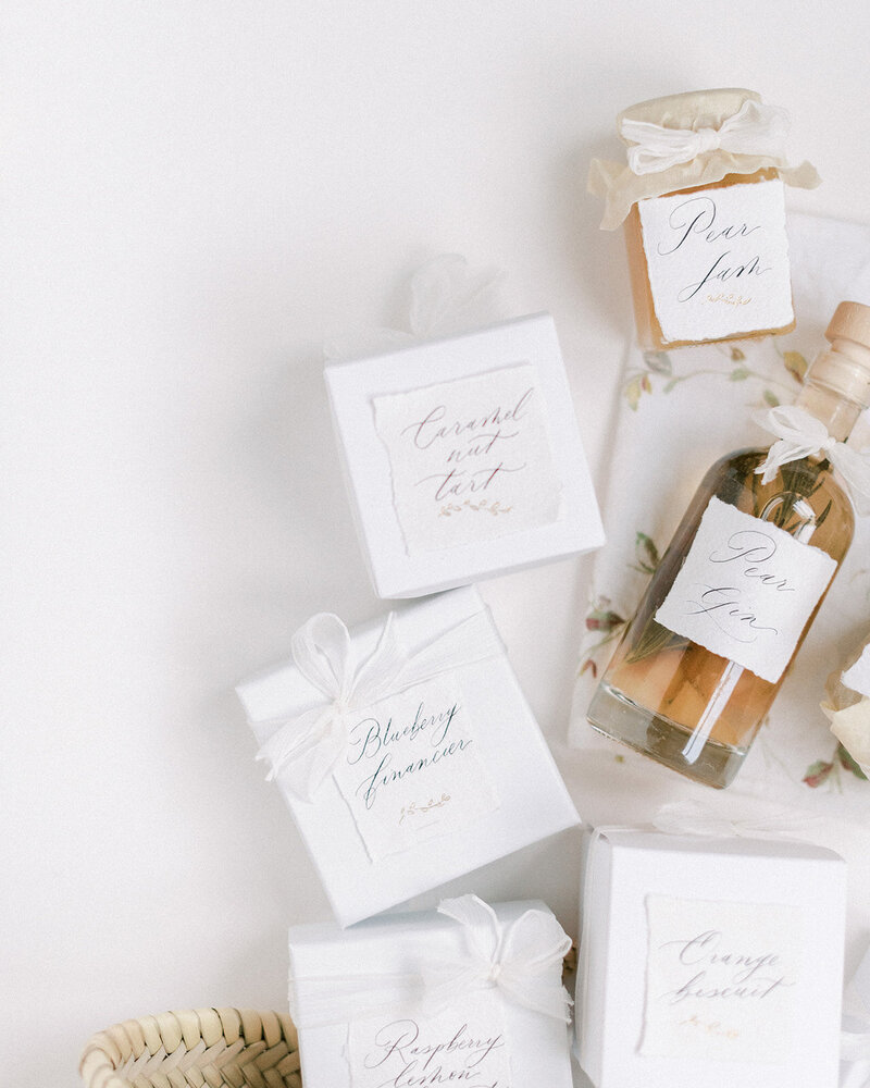 Luxury Fine art wedding welcome basket | MonAnnie