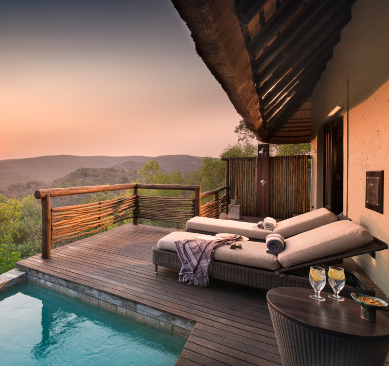 Private plunge pool at Phinda Private Game Reserve