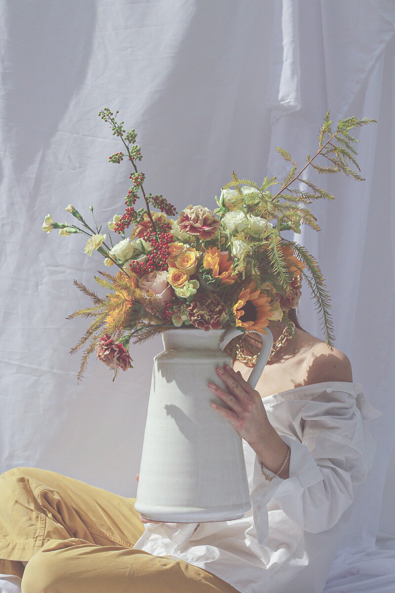 flower bouquet editorial session